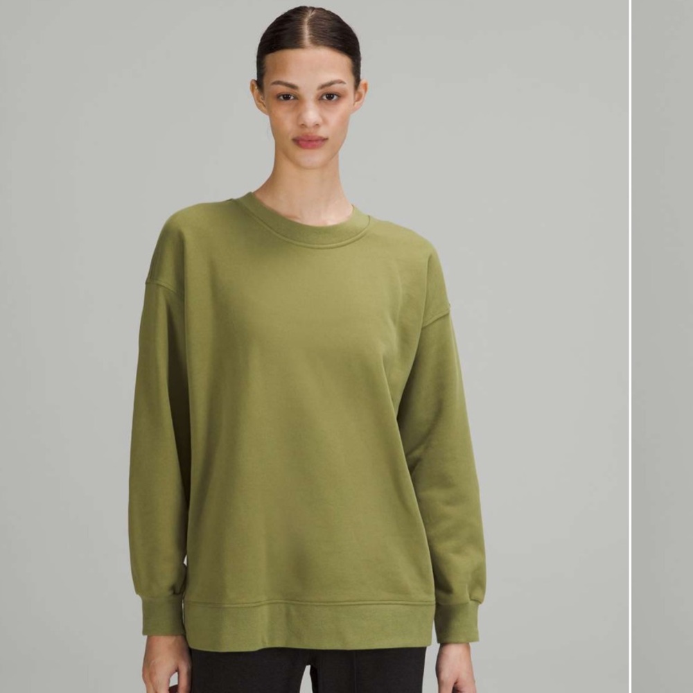 NWT 🍋 Lululemon Bronze Green Perfectly Oversized Crewneck Size 2